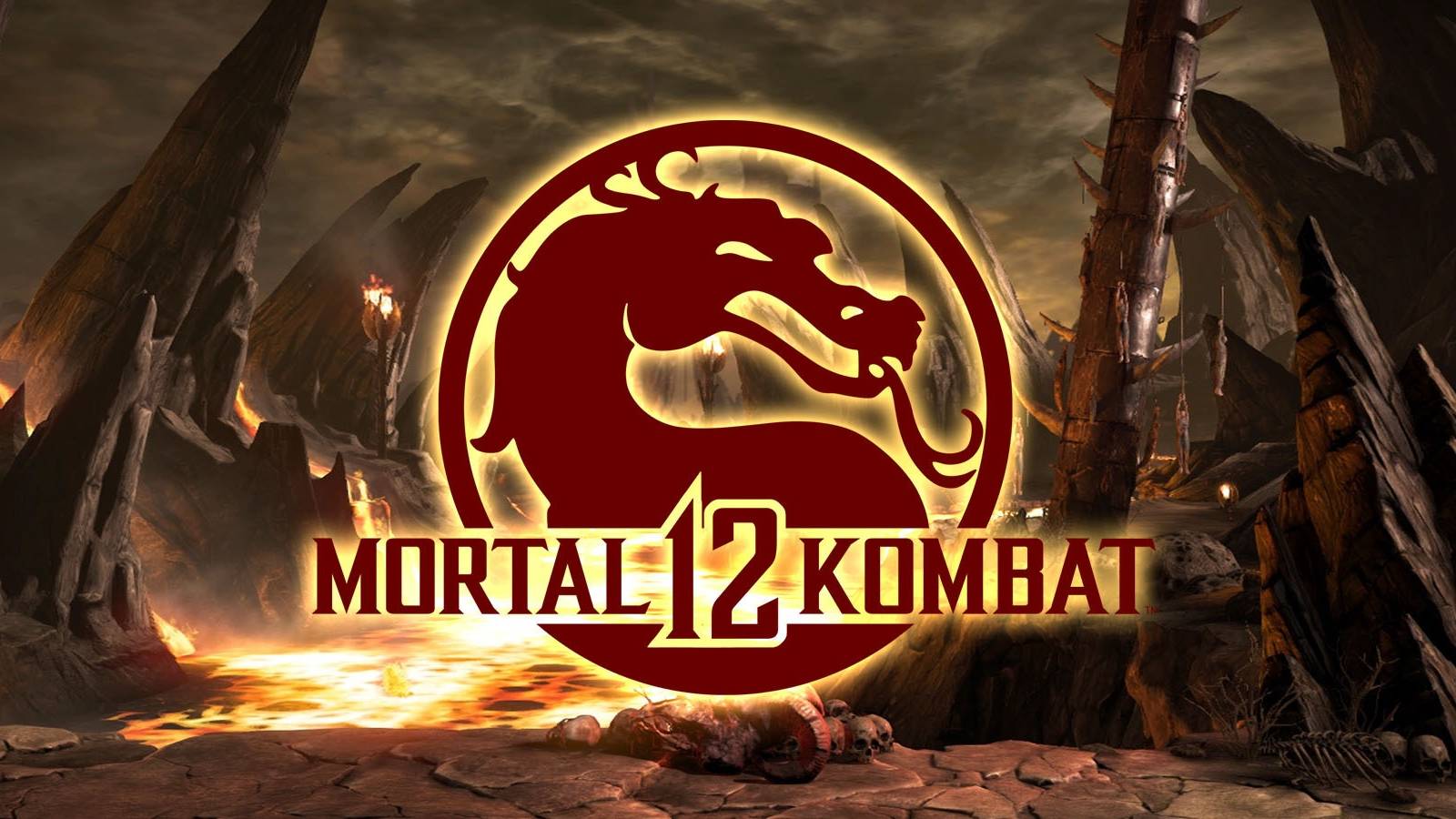 mortal kombat 12 logo lava