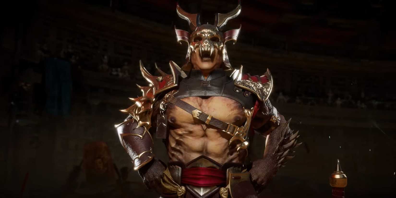 mortal kombat shao khan laughing