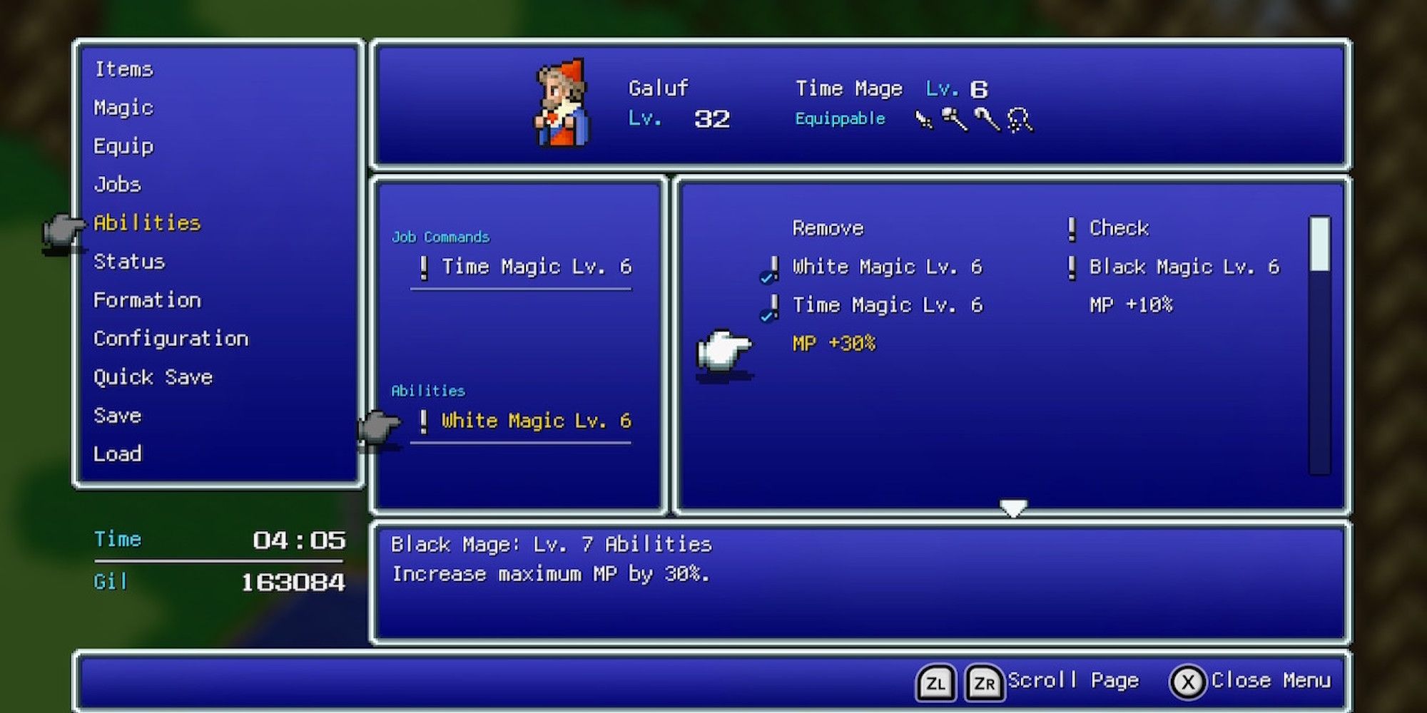 MP +30% ability in Final Fantasy 5