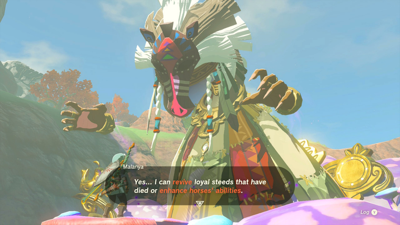 zelda tears of the kingdom malanya horse god revive