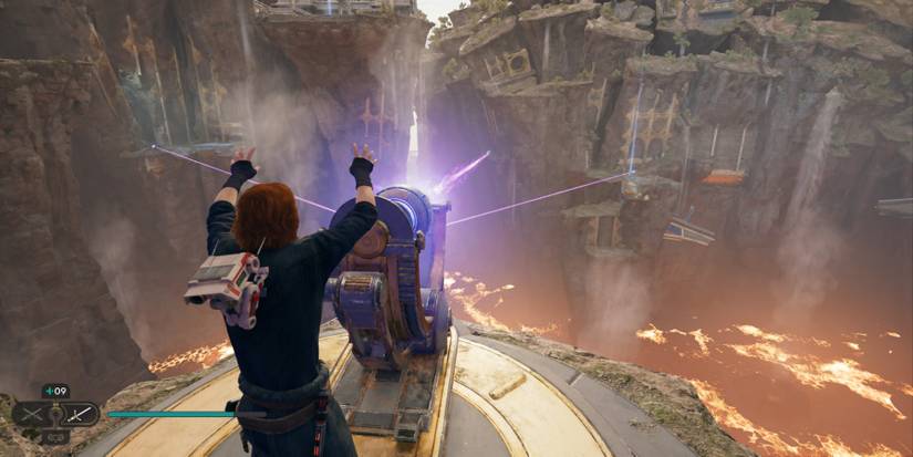 Cal aims the orb amplifier in Star Wars Jedi: Survivor