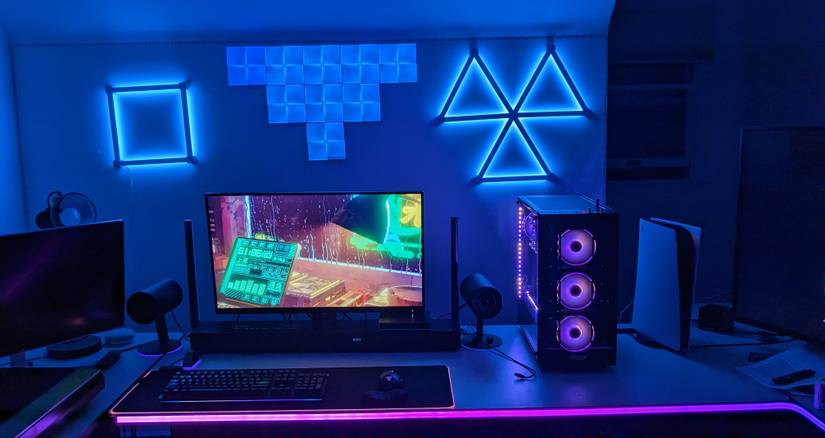 Nanoleaf Lines Gaming Rig 2