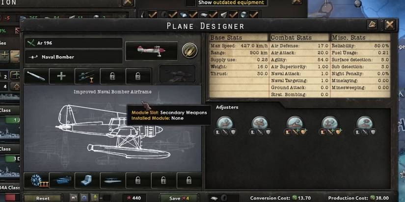 Naval Bomber Efficiency