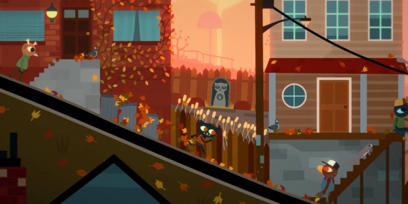 Mae running through her town