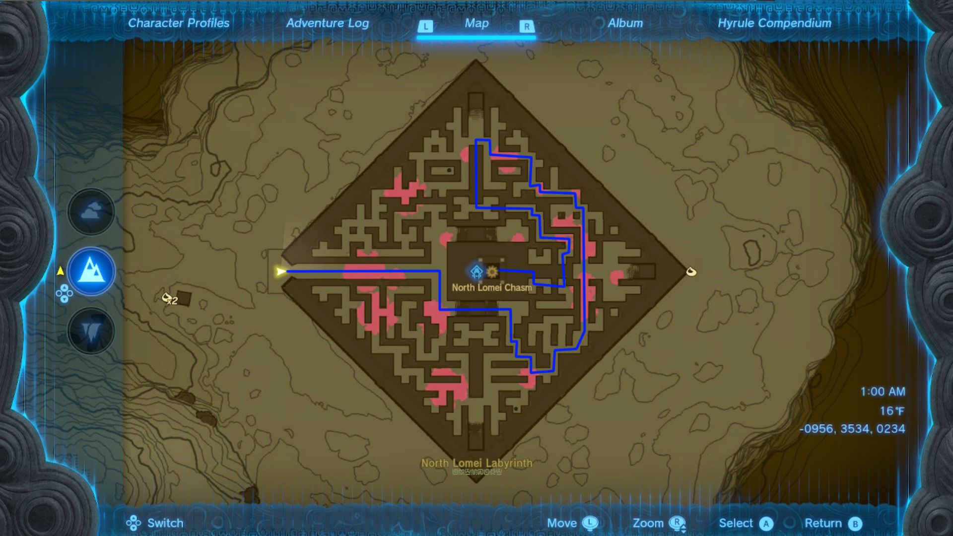 zelda tears of the kingdom north lomei prophecy labyrinth shortcut