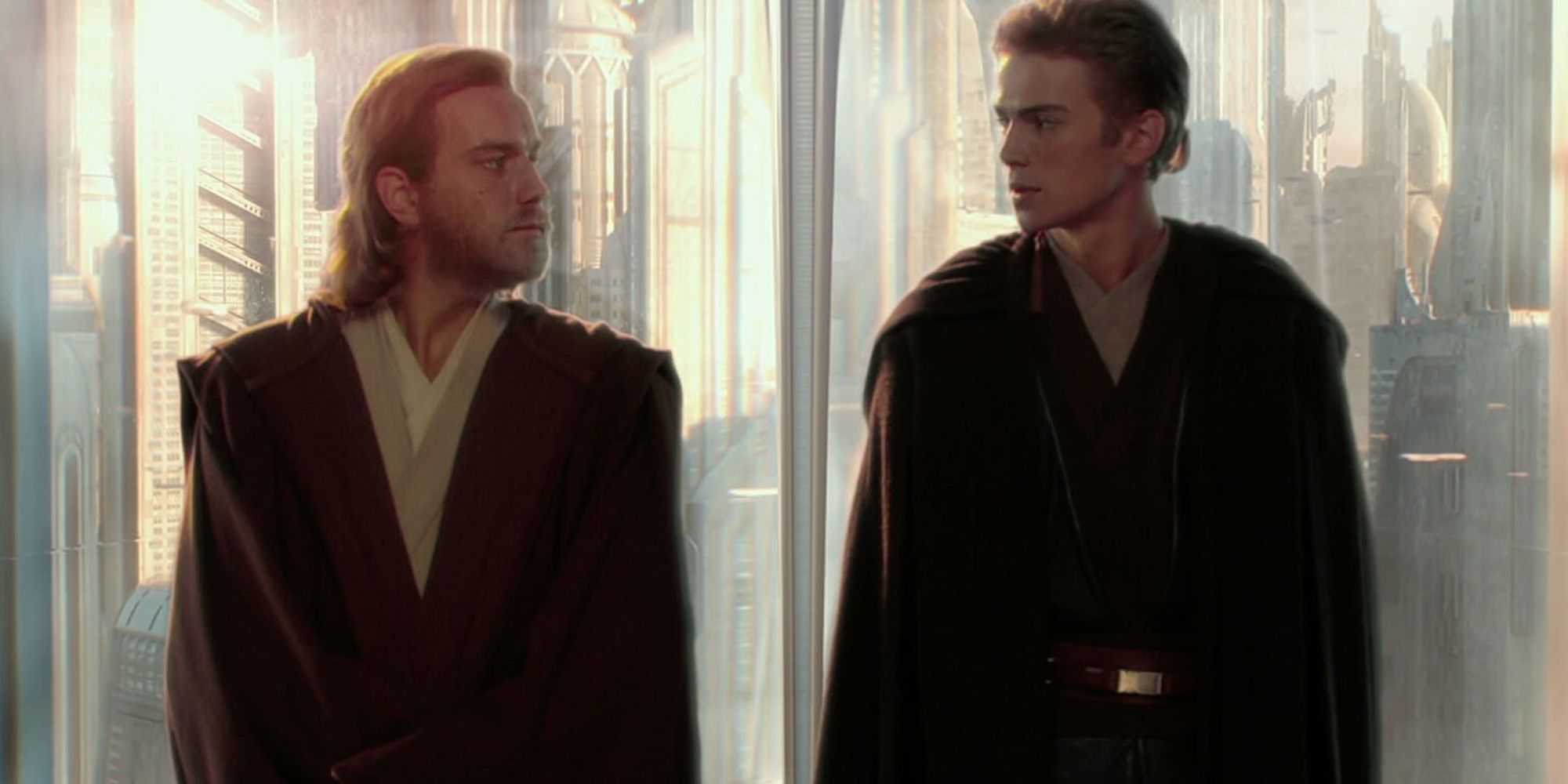 Obi-Wan Kenobi And Anakin Skywalker in Star Wars Attack of the Clones
