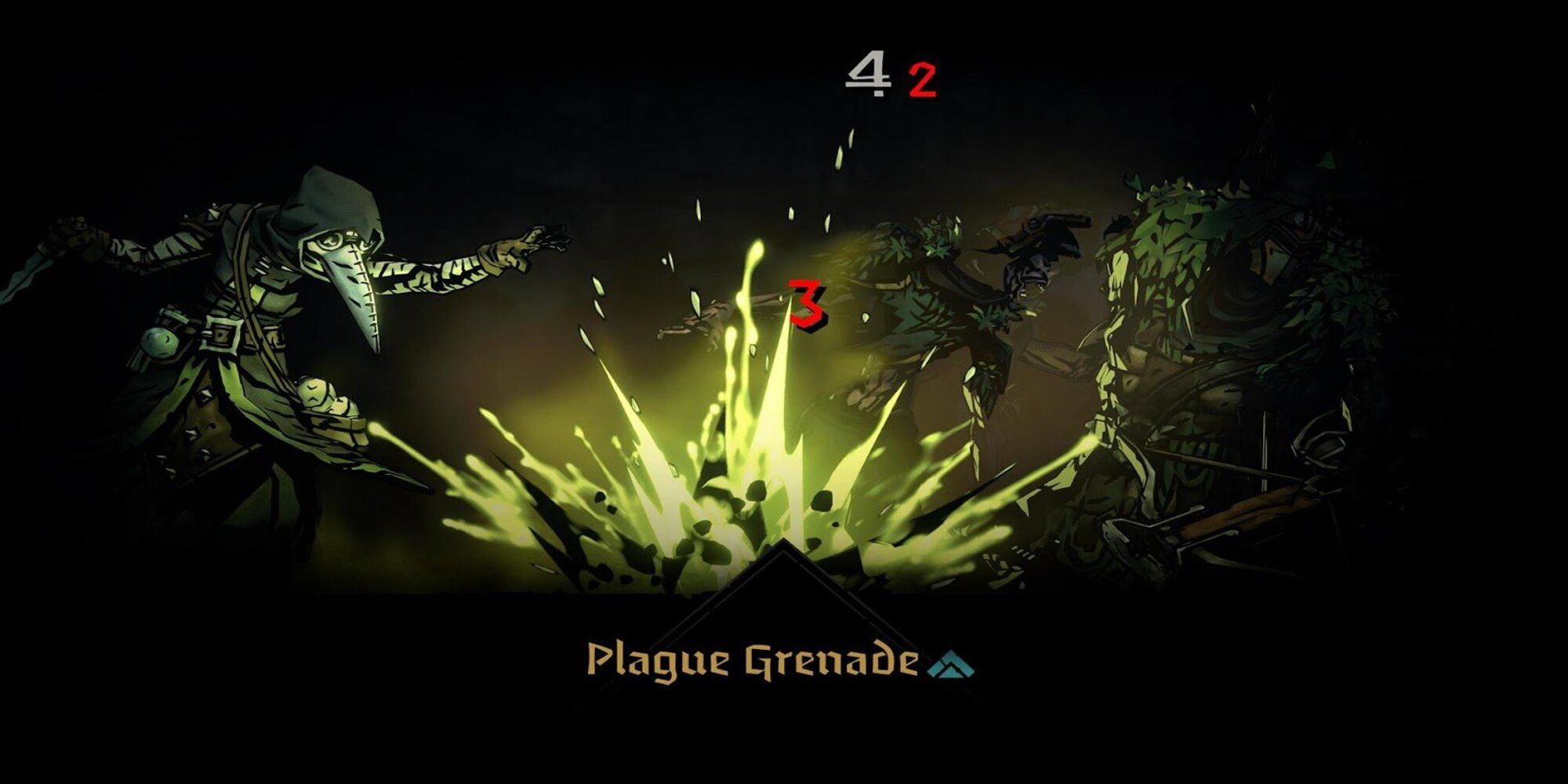 Plague doctor with plague grenade attack
