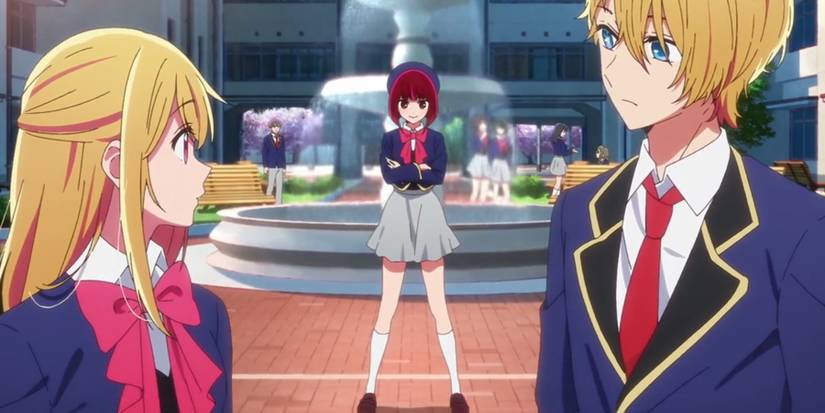 Oshi no Ko E4 Aqua and Ruby at school