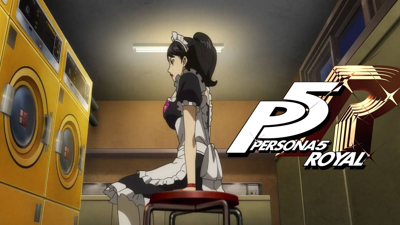 Persona 5 the Animation Kawakami at laundromat
