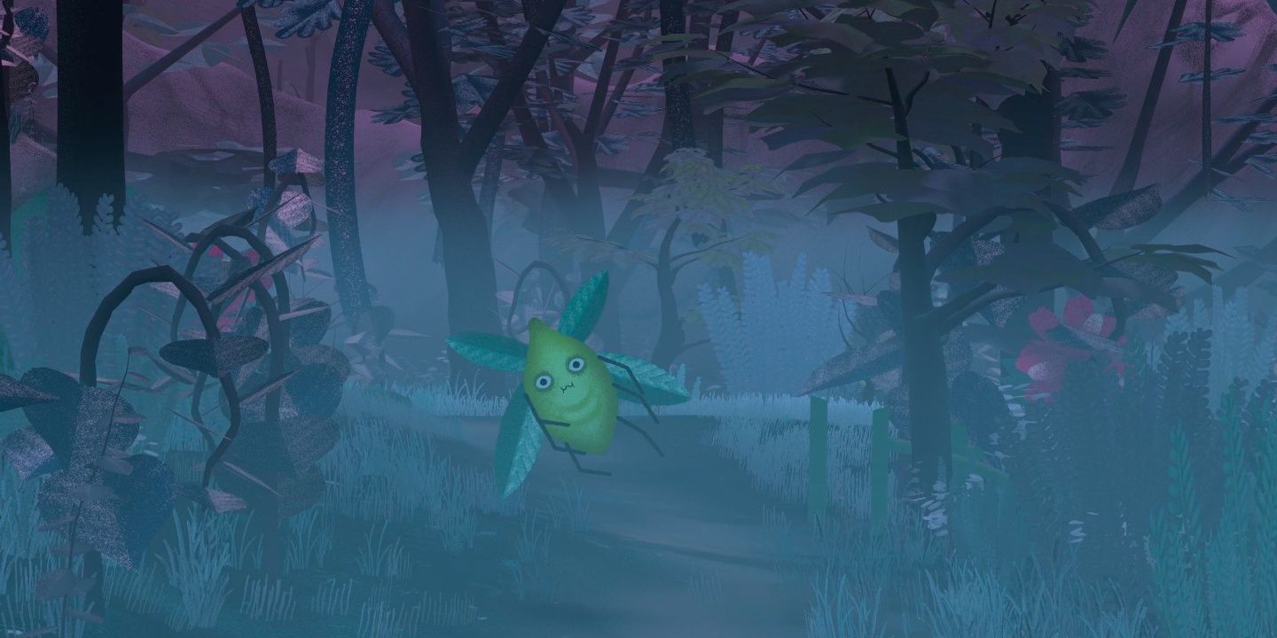 A creature flying towards the player in Penko Park