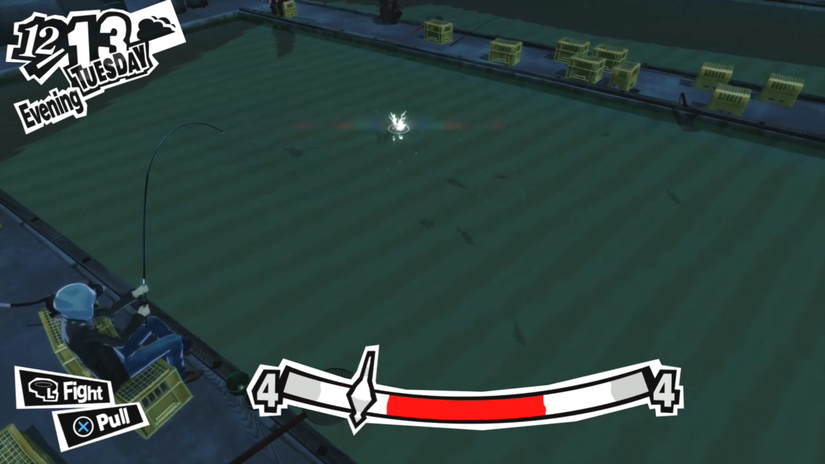 Persona 5 fishing minigame