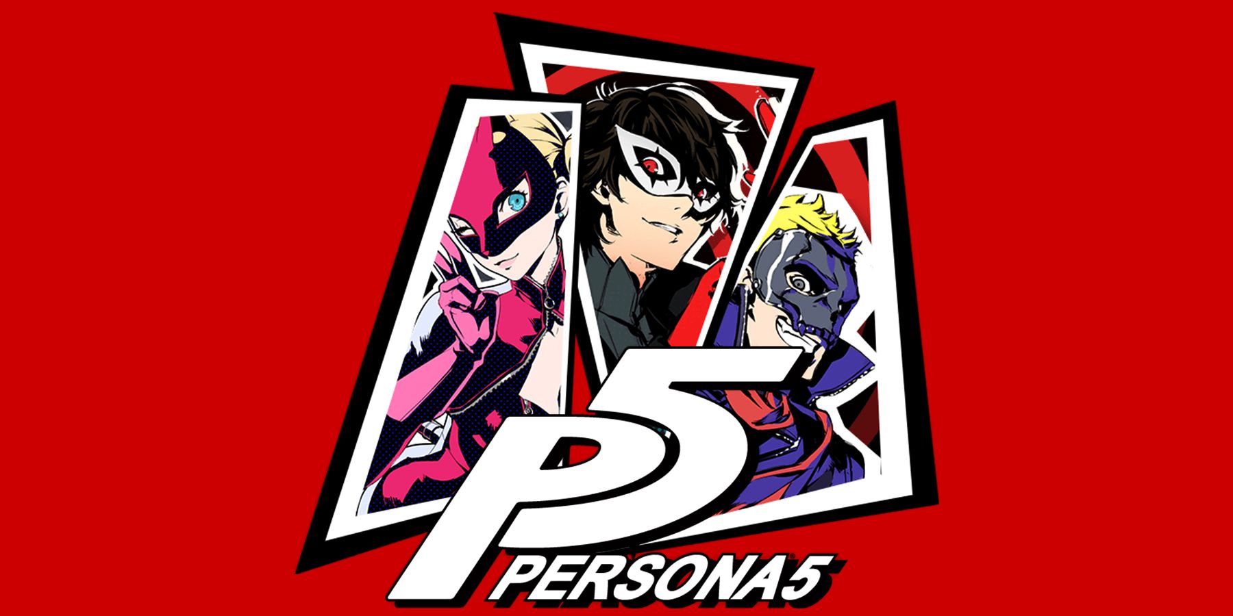 Persona 5 logo with Phantom Thieves portraits