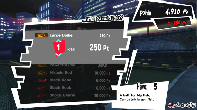 persona 5 royal fishing rewards