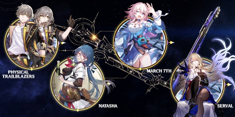physical trailblazer natasha march 7th and serval in honkai star rail