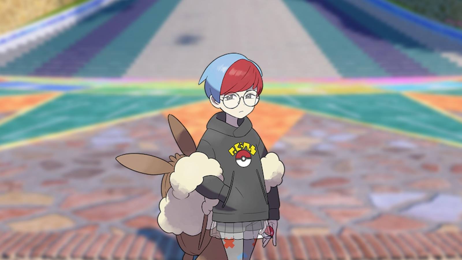 Penny on a plaza in Mesagoza