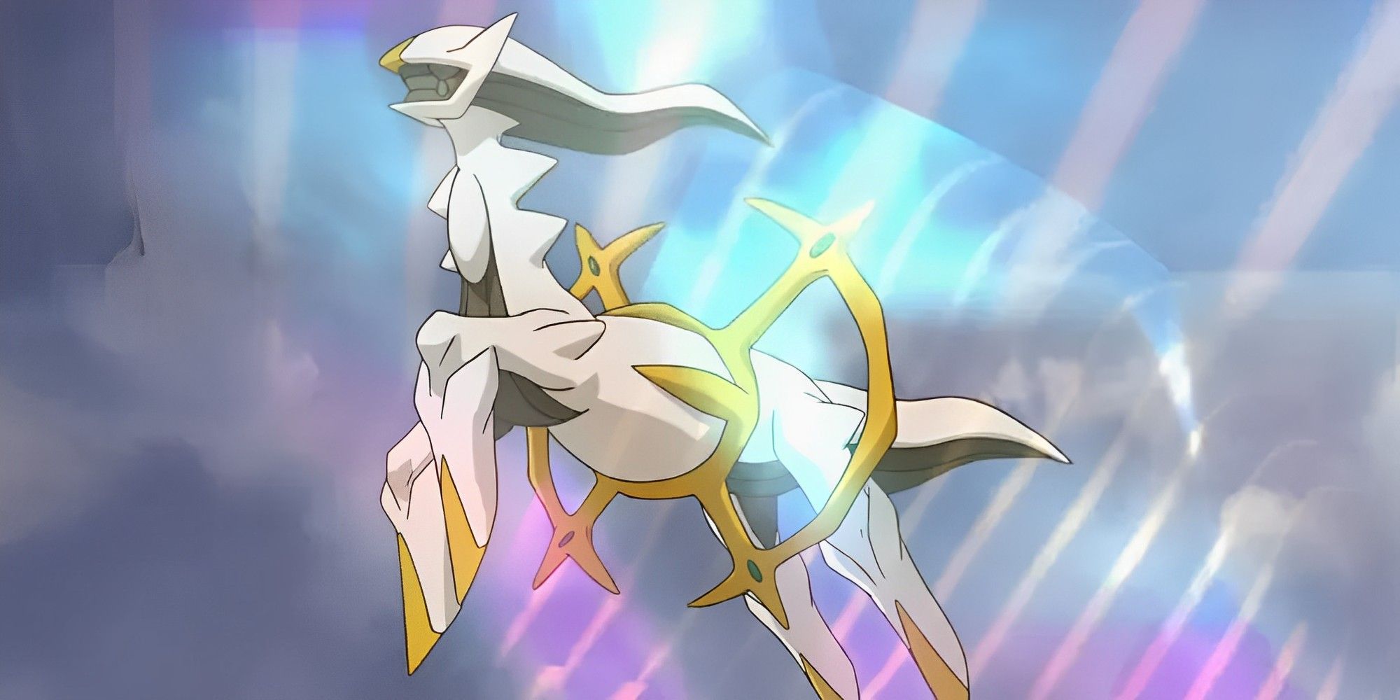 Arceus flying through the sky