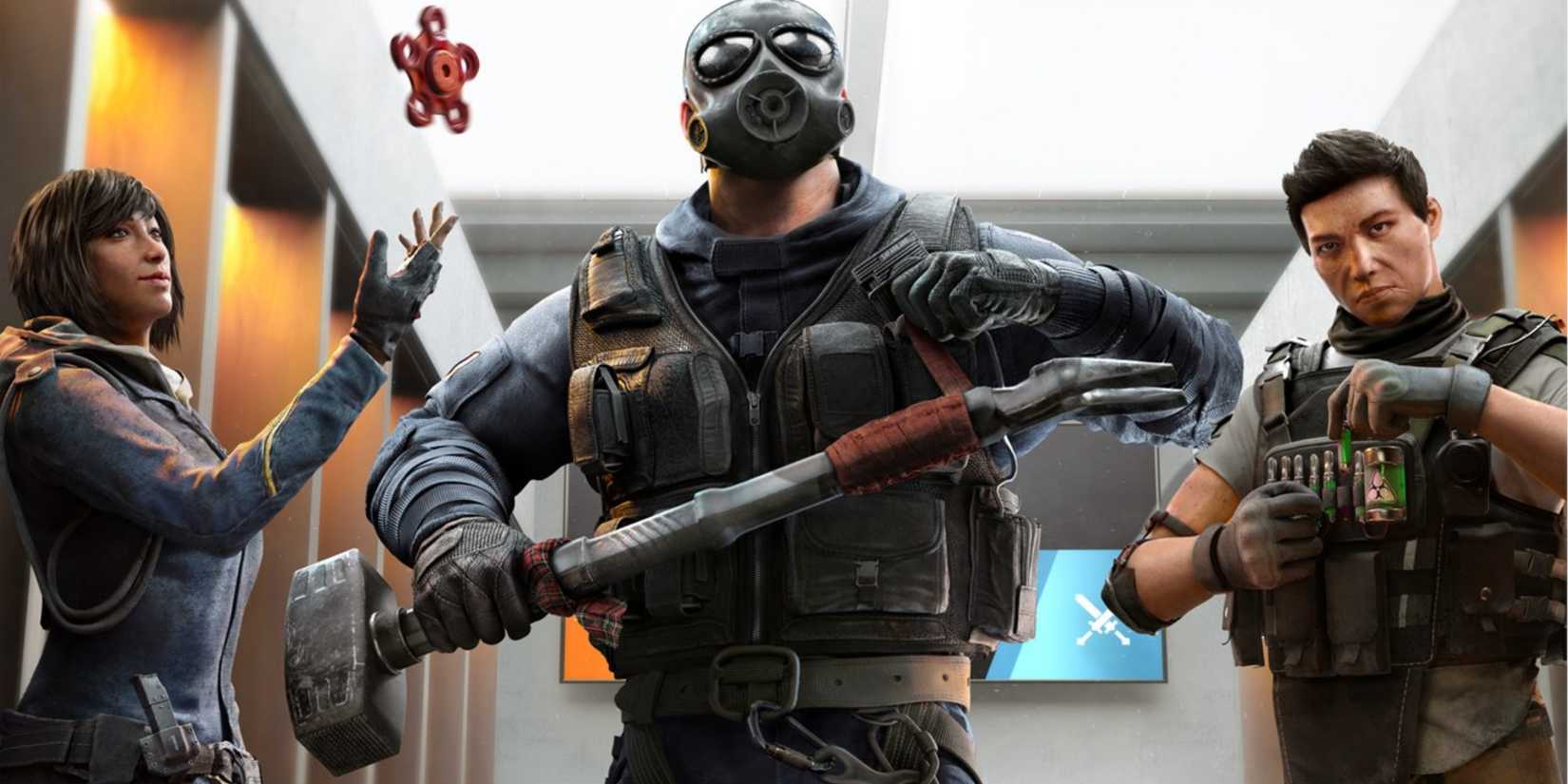 Promo art featuring characters in Tom Clancy's Rainbow Six Siege