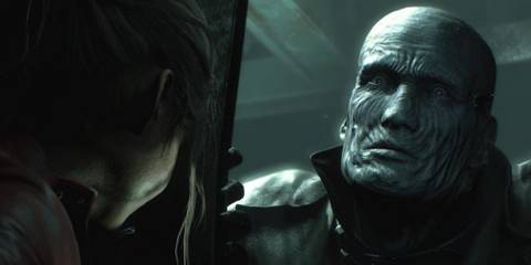 Mr X peeking through a door