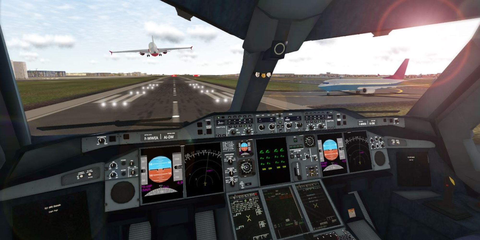 Best Mobile Simulation Games Real Flight Simulator view inside the cockpit