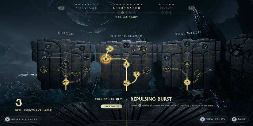 Repulsing Burst skill in Star Wars Jedi Survivor