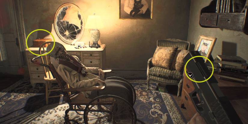 resident evil 7 - keycards - creepy grandma