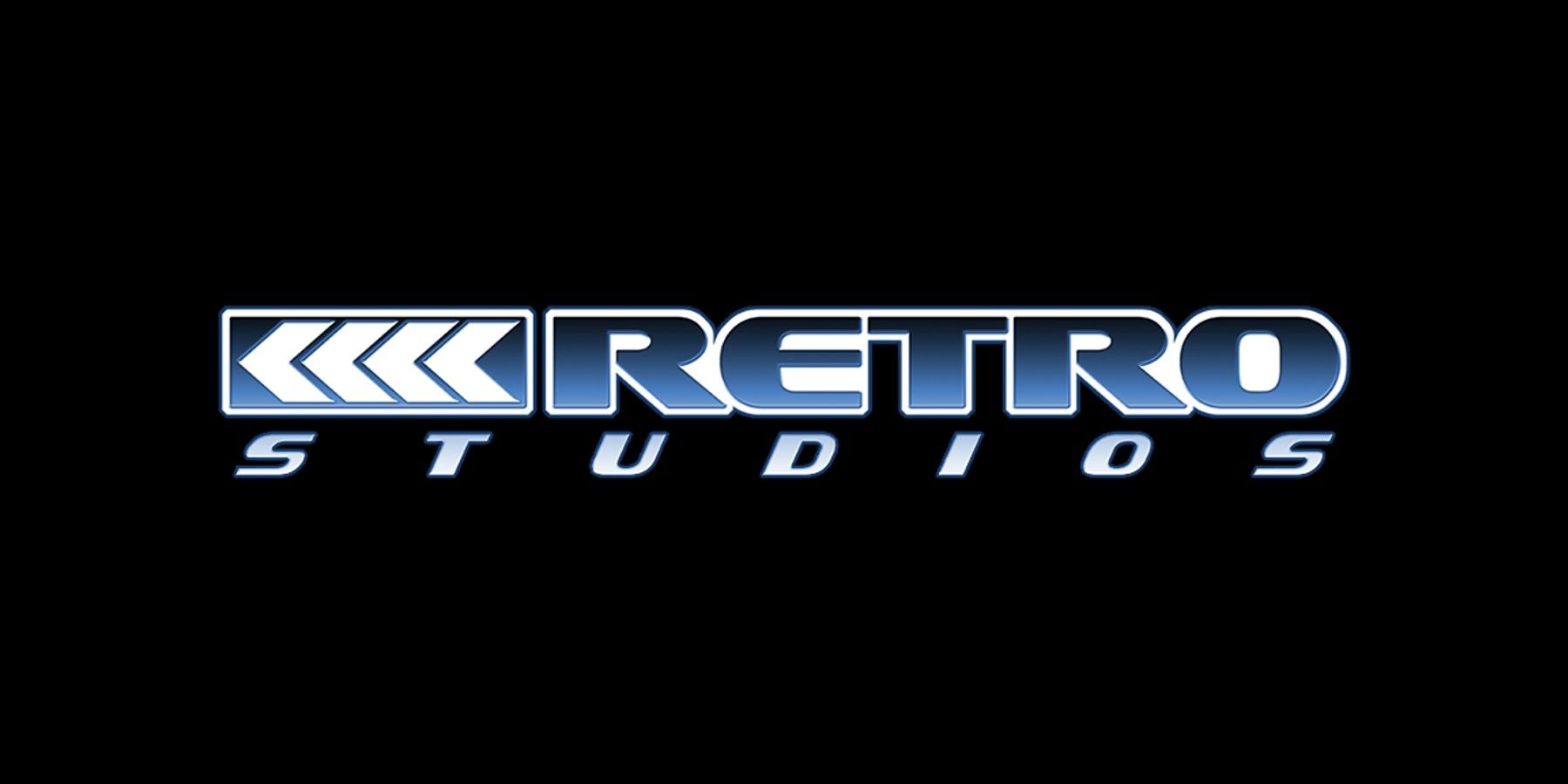 retro studios logo black background