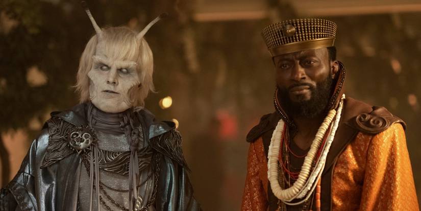 Hemmer and King Ridley in Star Trek: Strange New Worlds "The Elysian Kingdom"