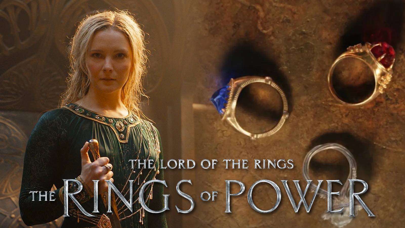 The Lord of the Rings: The Rings of Power Galadriel Morfydd Clark 3 rings