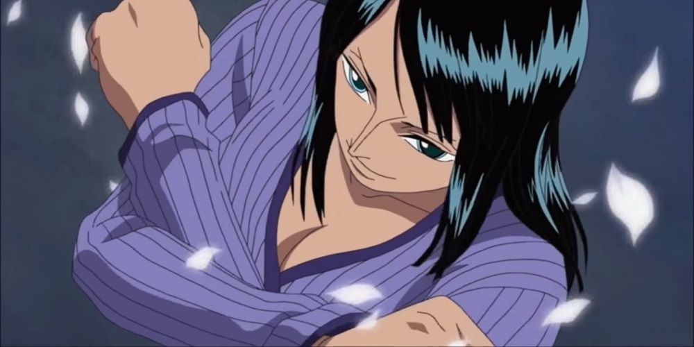 Robin using Dos Fleur on Franky in the One Piece anime