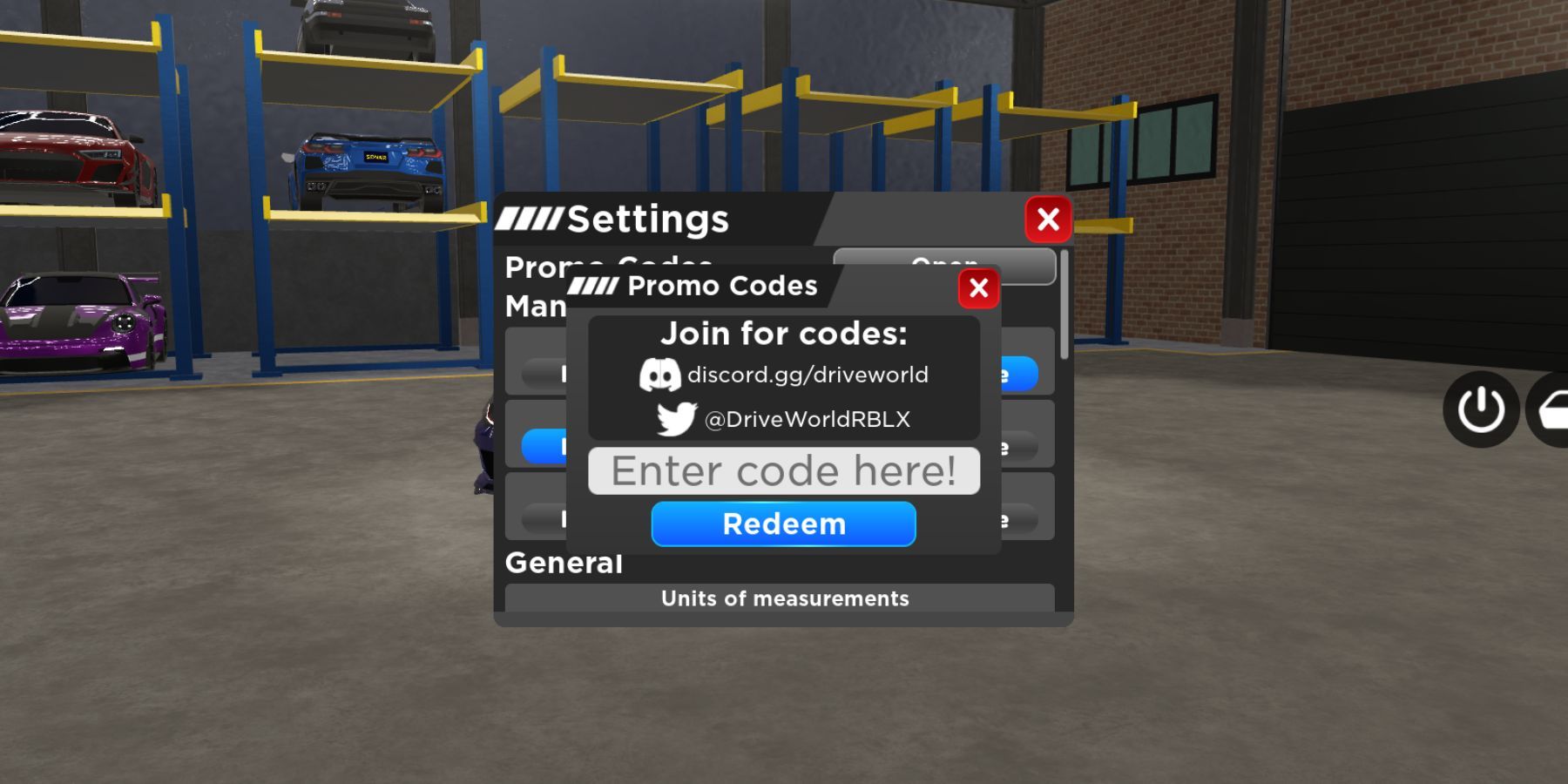 Roblox Drive World codes (2)