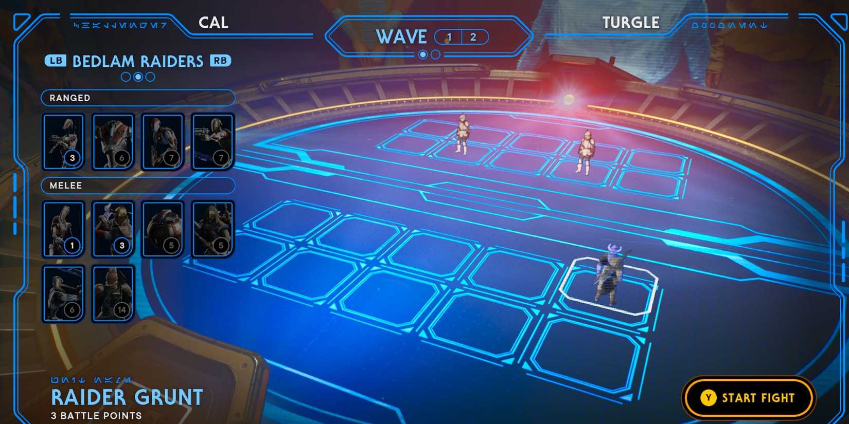 image showing how to beat the first round of turgle holotactics star wars jedi survivor.