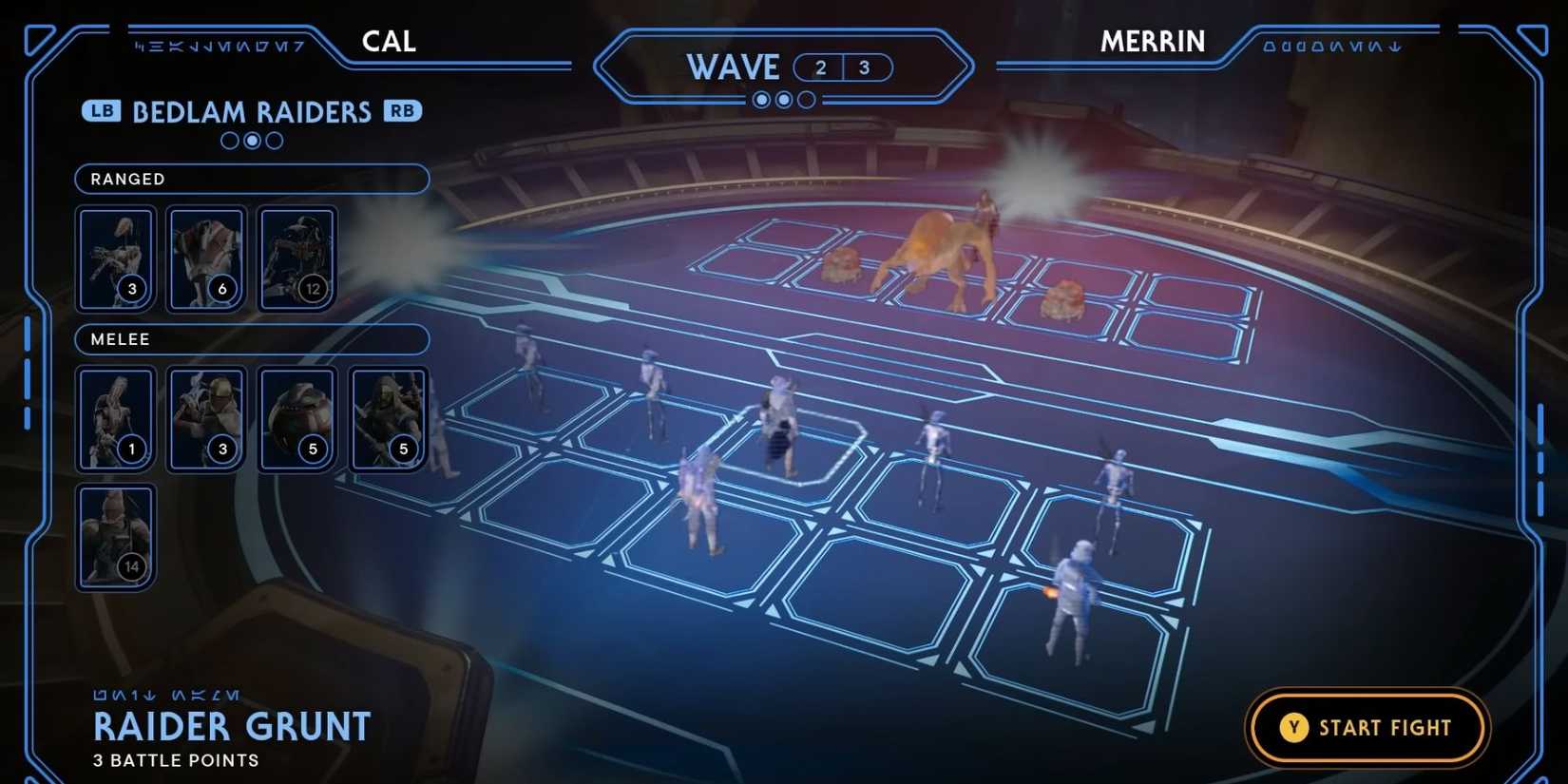 round-2-merrin-holimage showing how to beat the second round of merrin fight in holotactics of star wars jedi survivor.otactics-star-wars-jedi-survivor