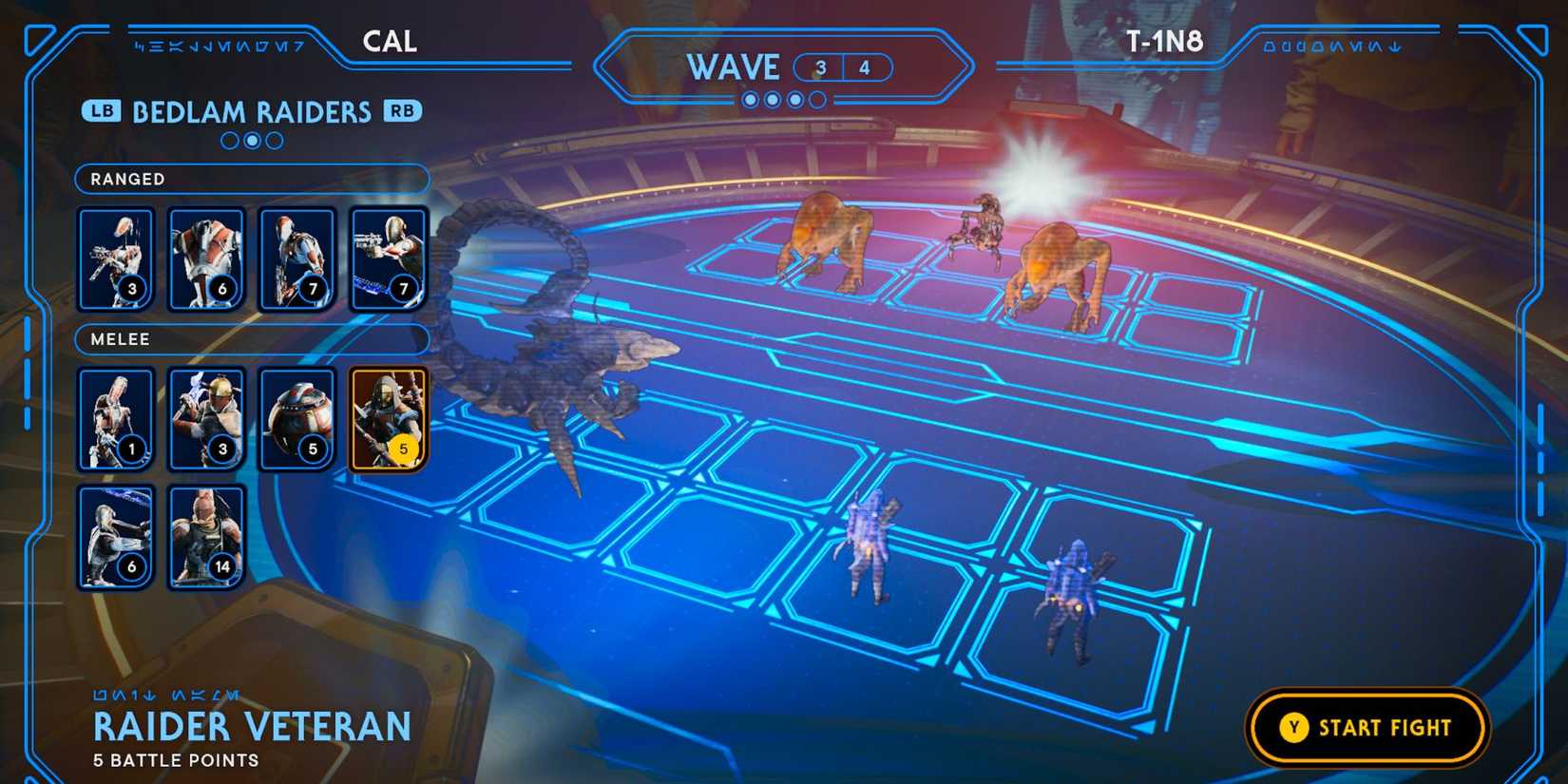 image showing how to beat the third round of t-1n8 fight in holotactics of star wars jedi survivor.