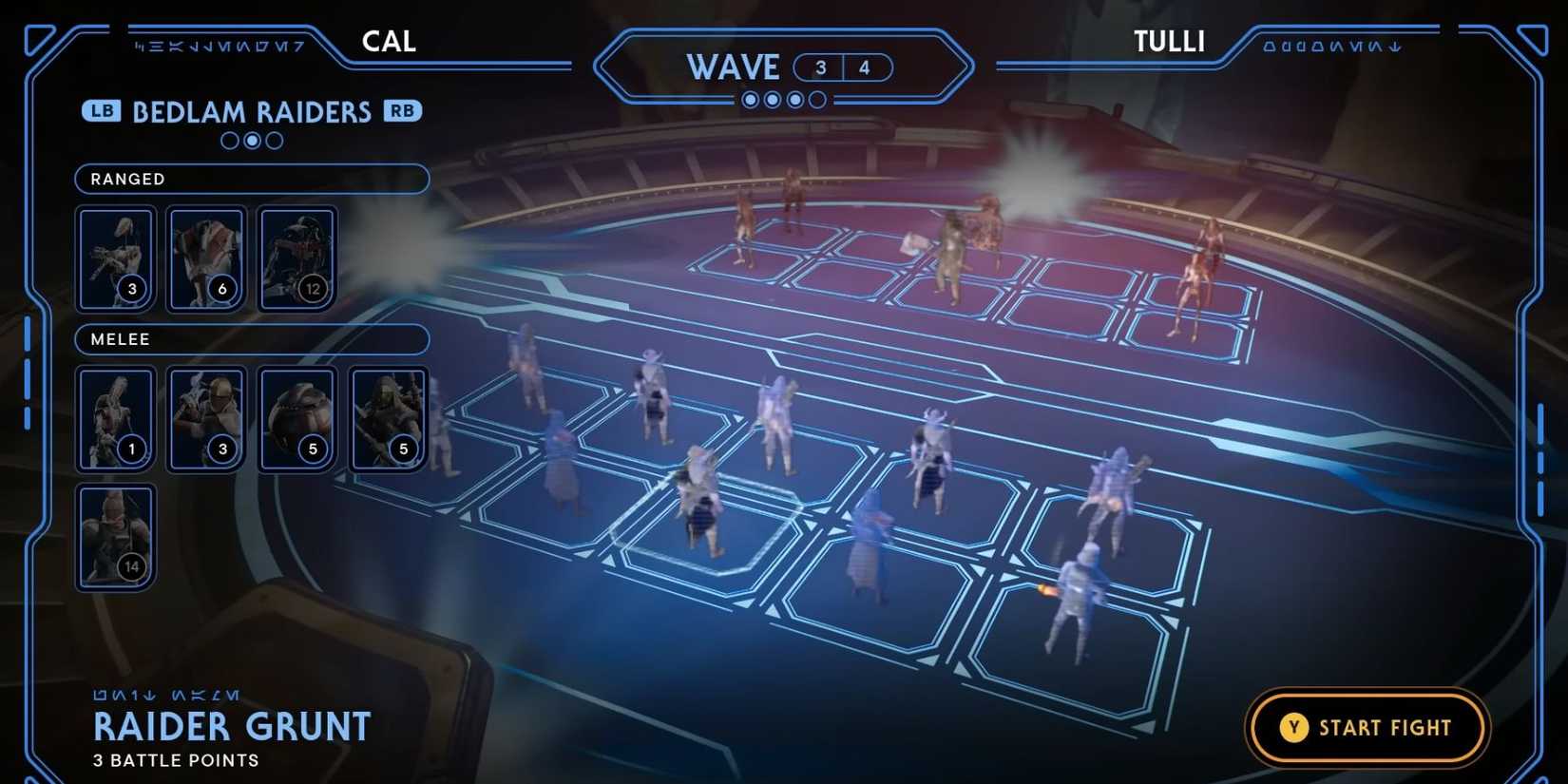 image showing how to beat the third round of tulli fight in holotactics of star wars jedi survivor.