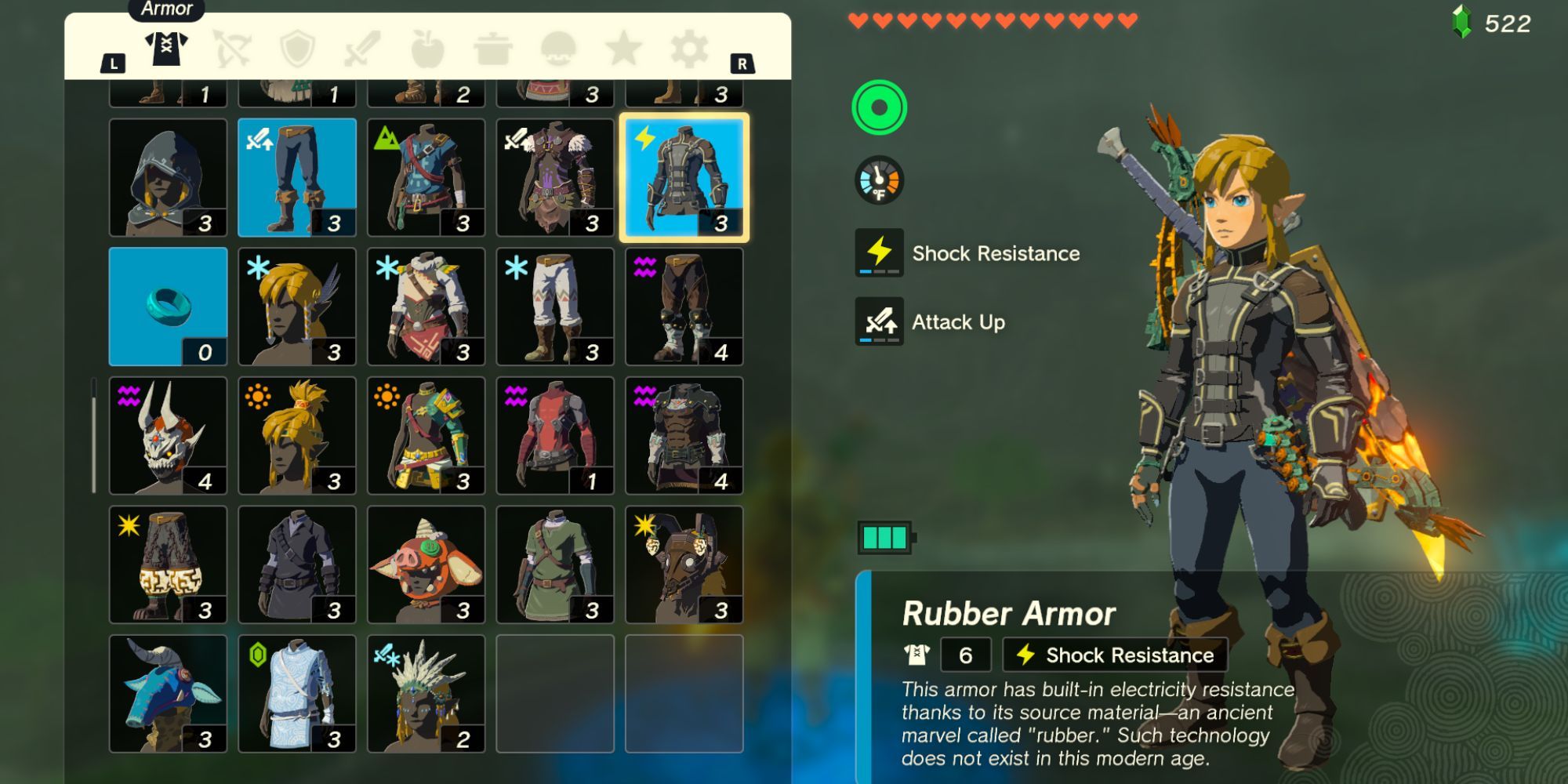 rubber armor totk tears of the kingdom