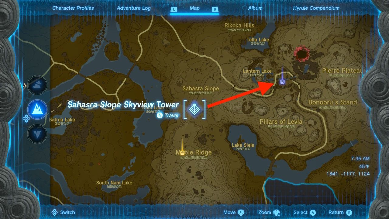 sahasra slope skyview tower hyrule tears of the kingdom