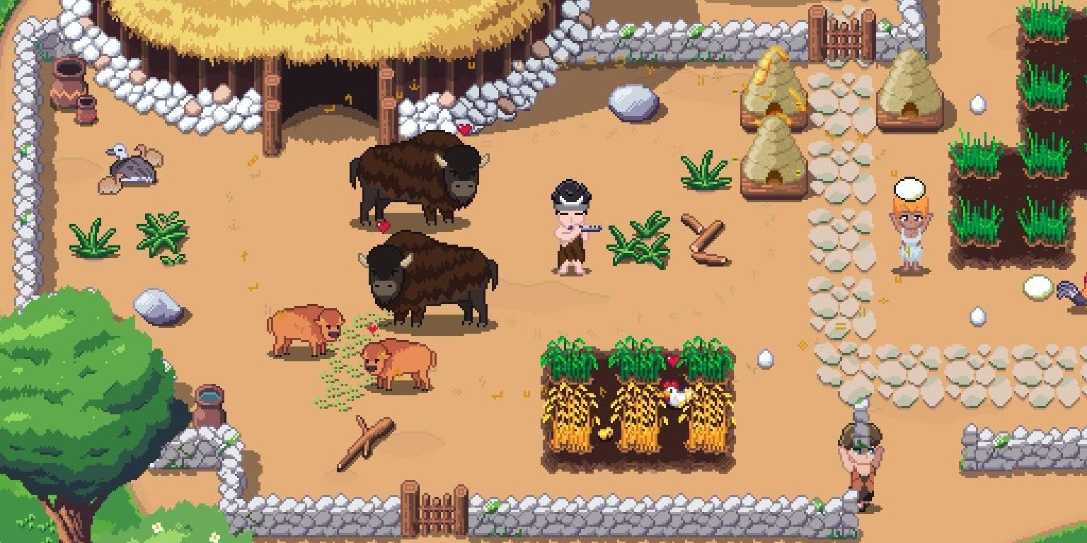 Farming in roots of pacha with animals and crops