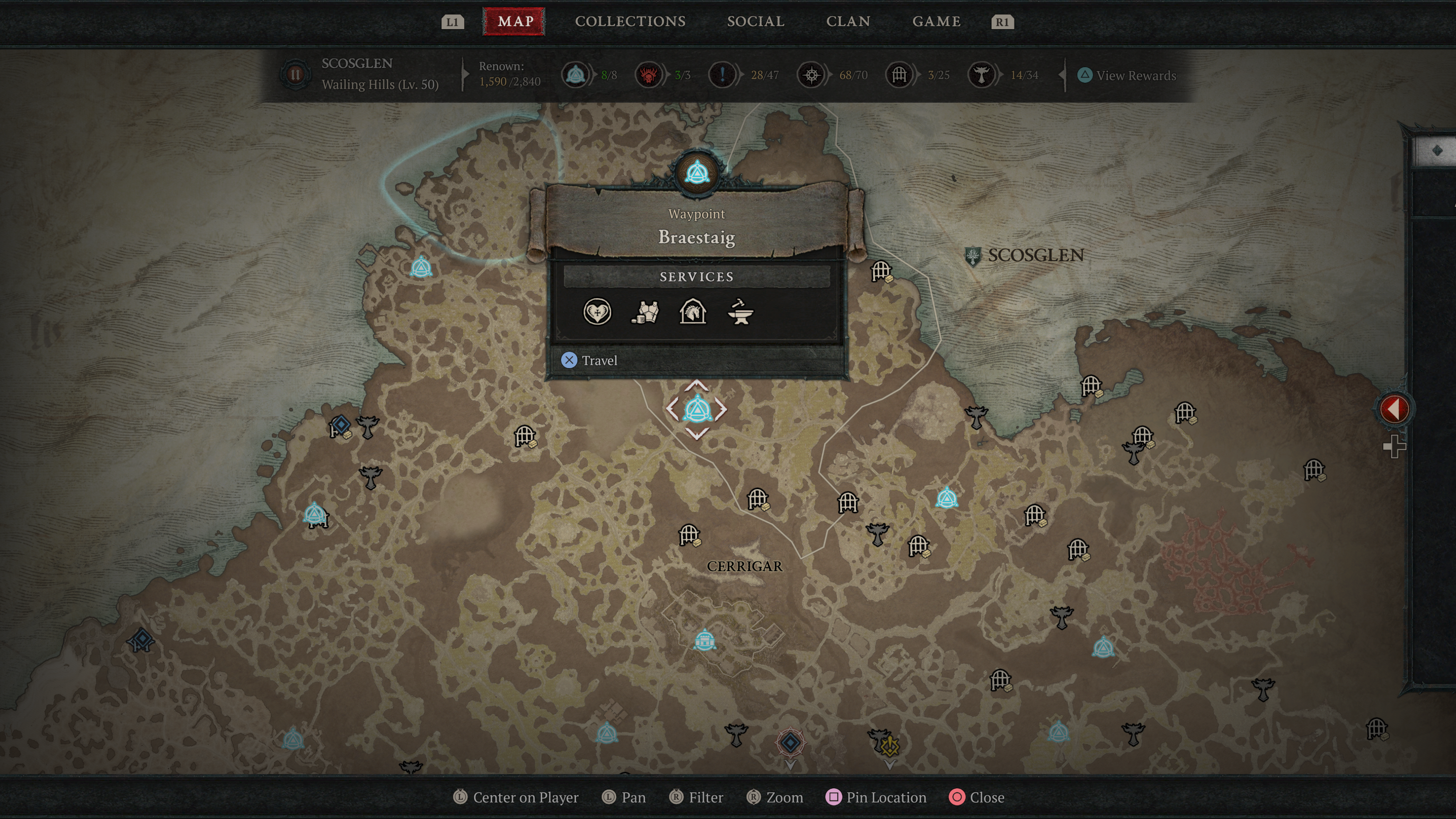 Scosglen Waypoints in Diablo 4 Braestaig