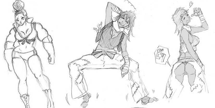 Scrapped Street Fighter Characters- Miss Babo & The Clumsy Cutie