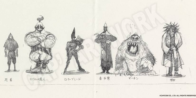 Scrapped Street Fighter Characters- Ninja Genie Rollerblade Poison Hand Martin Doctor