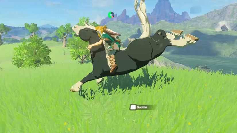 zelda tears of the kingdom sooth horse bucking tame