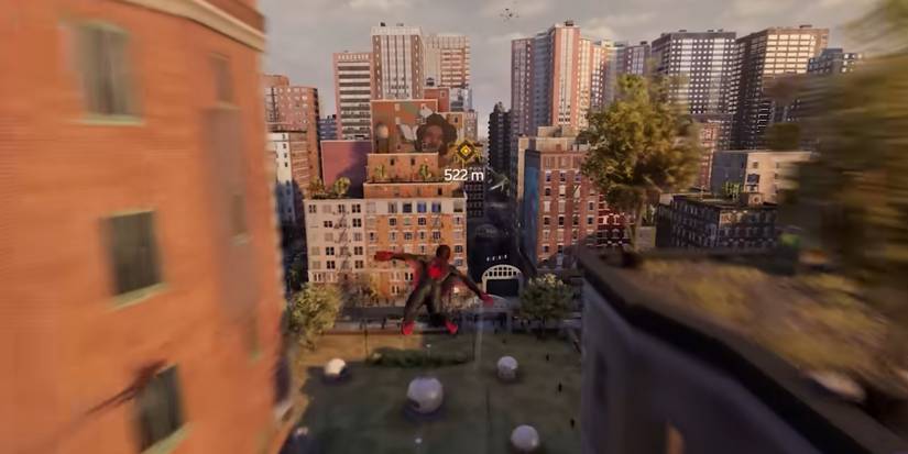 Miles Morales gliding