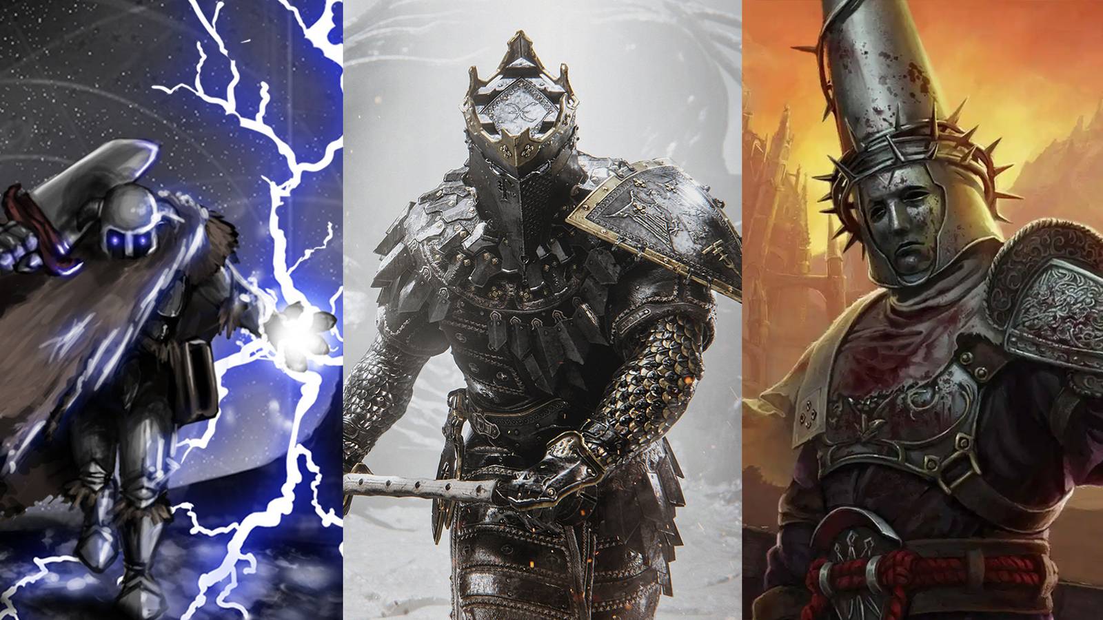 An image showing the player character from Salt and Sanctuary, Mortal Shell and Blasphemous