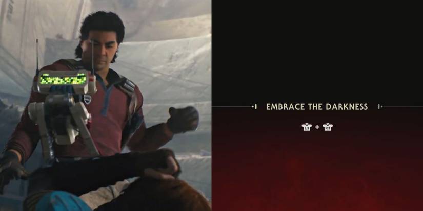 image showing the moment when cal must embrace the darkness in star wars jedi survivor.