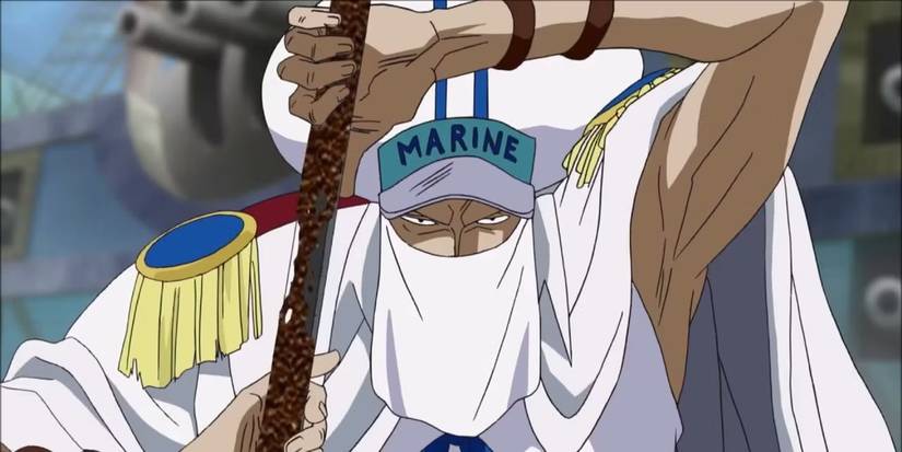 Shu Using His Rust Powers To destroy A Sword In One Piece