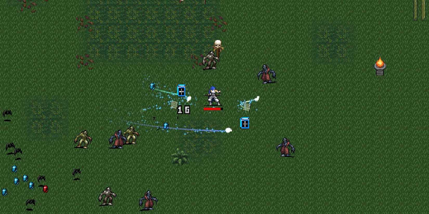 Silver Wind and King Bible weapons in Vampire Survivors