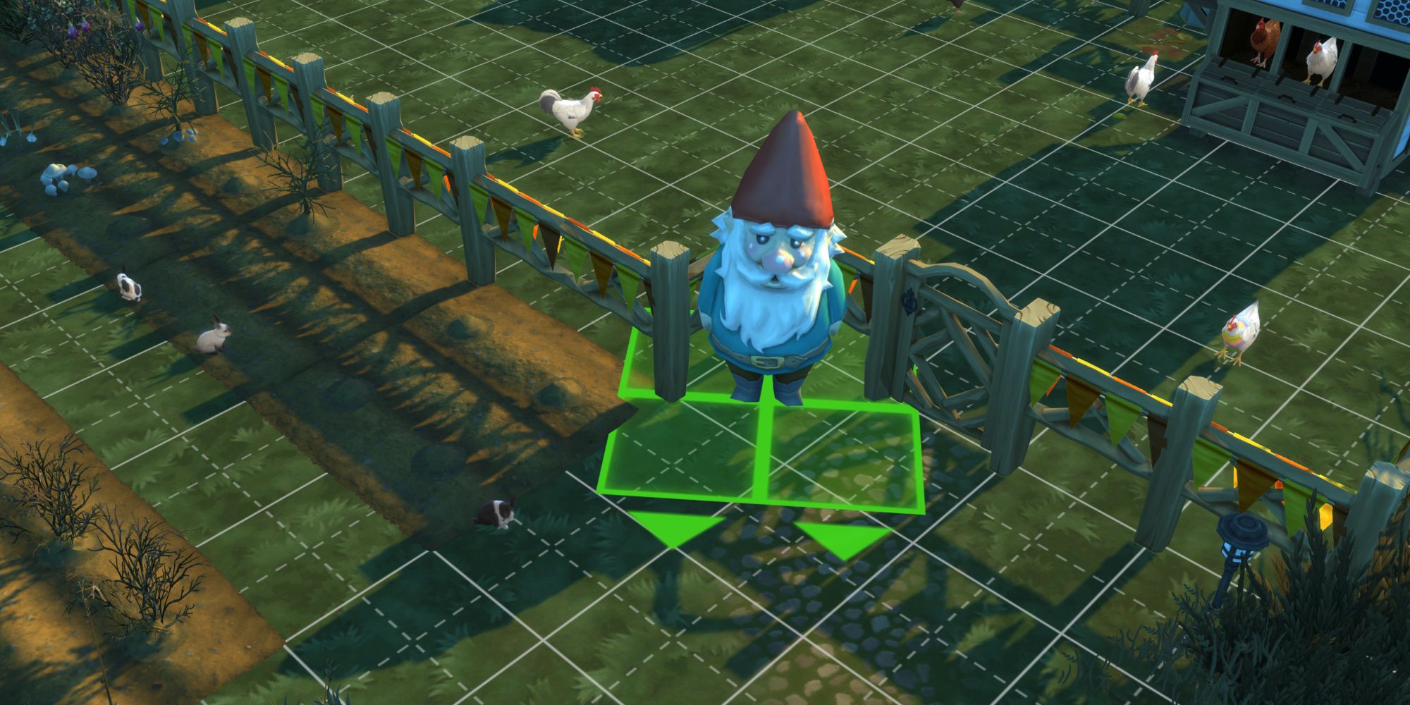 A gnome sized up beyond its normal size in The Sims 4