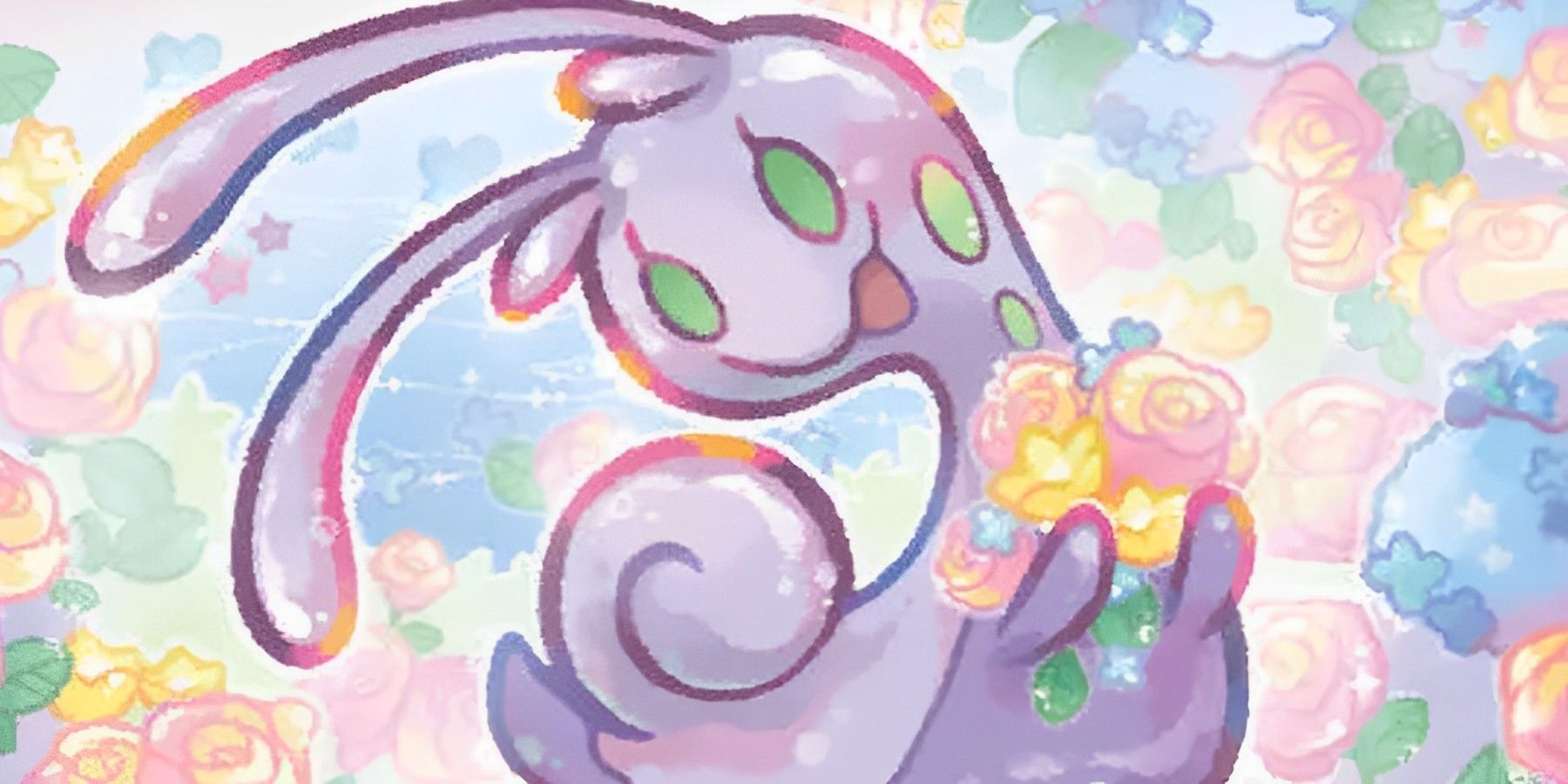 Sliggoo holding a bouquet of flowers