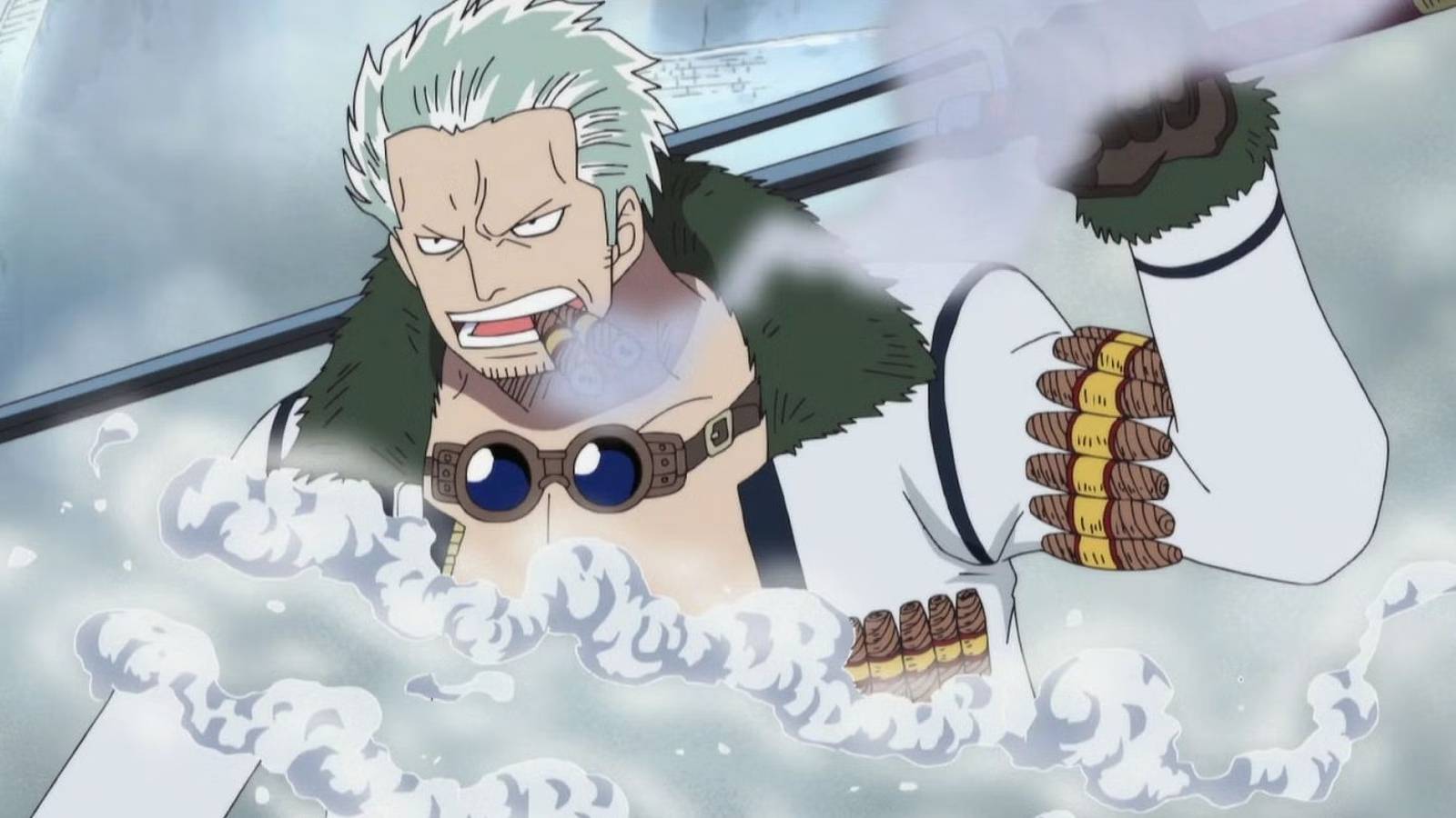 Smoker Avoiding An Attack With His Logia Powers In One Piece