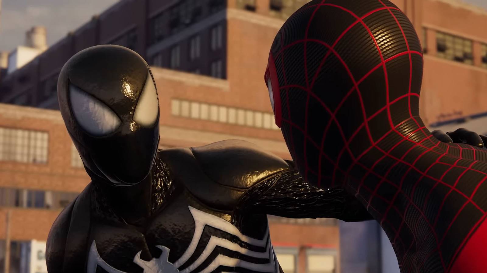 Spider-Man 2 Black Suit Peter and Miles
